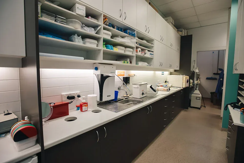 Sterilisation and preparation room at Beyond Smiles Family Dental